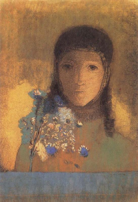 Lady with Wildflowers, Odilon Redon